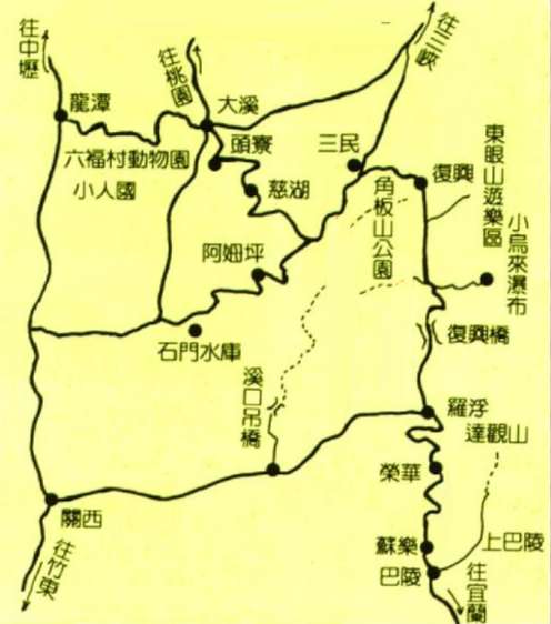 北橫路線圖