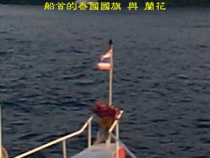 船首的泰國國旗 與 蘭花